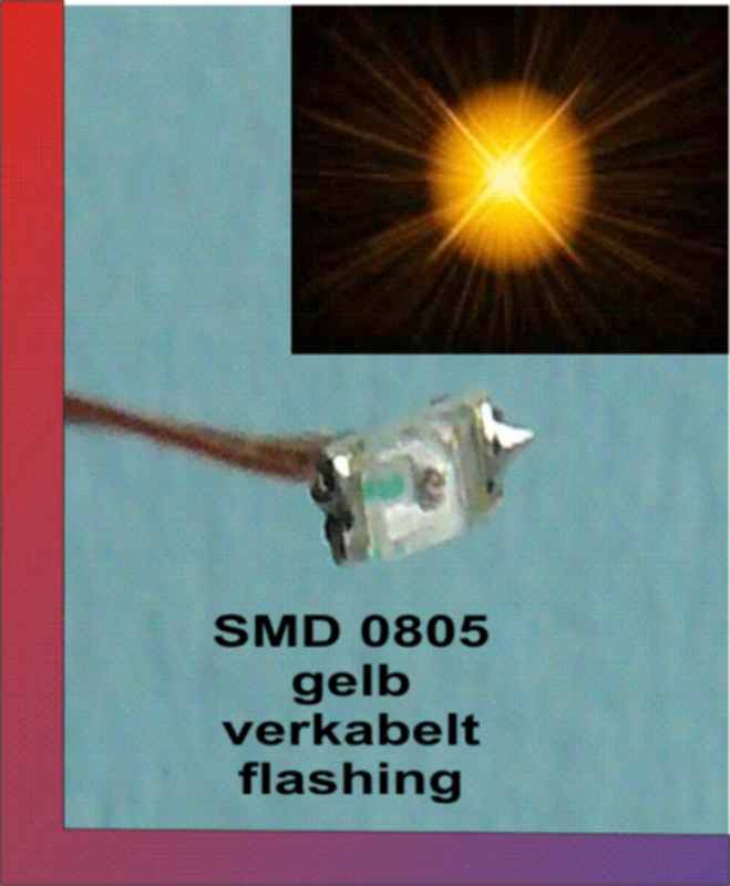 LED SMD 0805 yellow blinkend verkabelt